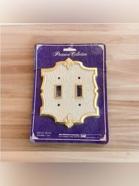 NEW Premiere Collection by Ajax Scovill Double Switch Plate Cover White Brass